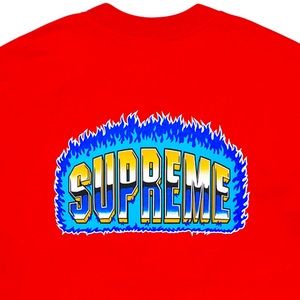 supreme chrome tee red